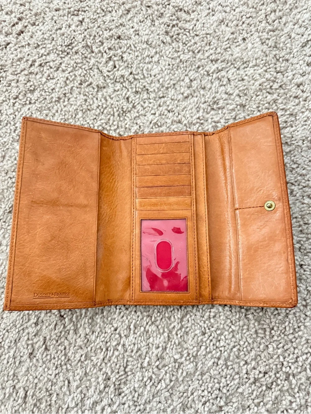 Dooney & Bourke Tan Leather Long Card Holder Wallet